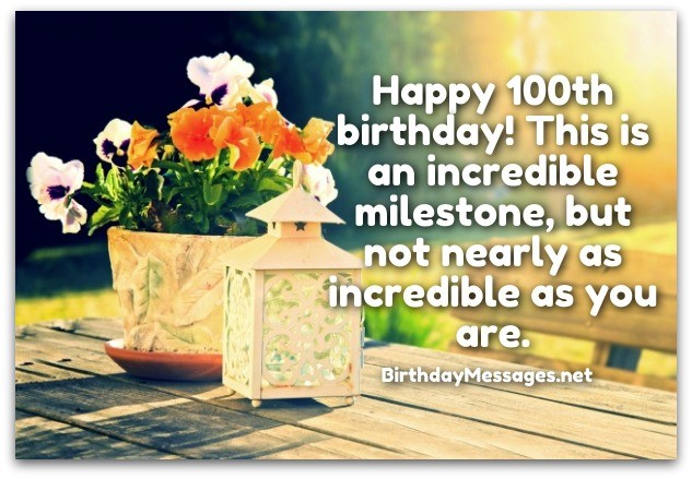 100th Birthday Wishes Quotes Birthday Messages For 100 Year Olds