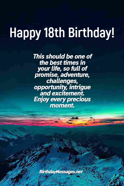 18th Birthday Wishes Quotes Birthday Messages For 18 Year Olds
