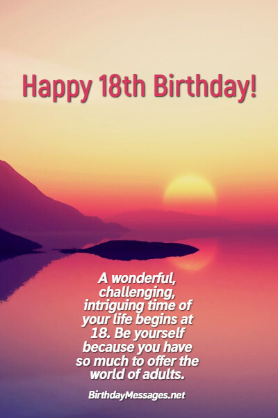 Happy 18th Birthday Wishes Quotes