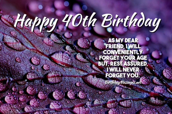 40th Birthday Wishes Quotes Birthday Messages For 40 Year Olds