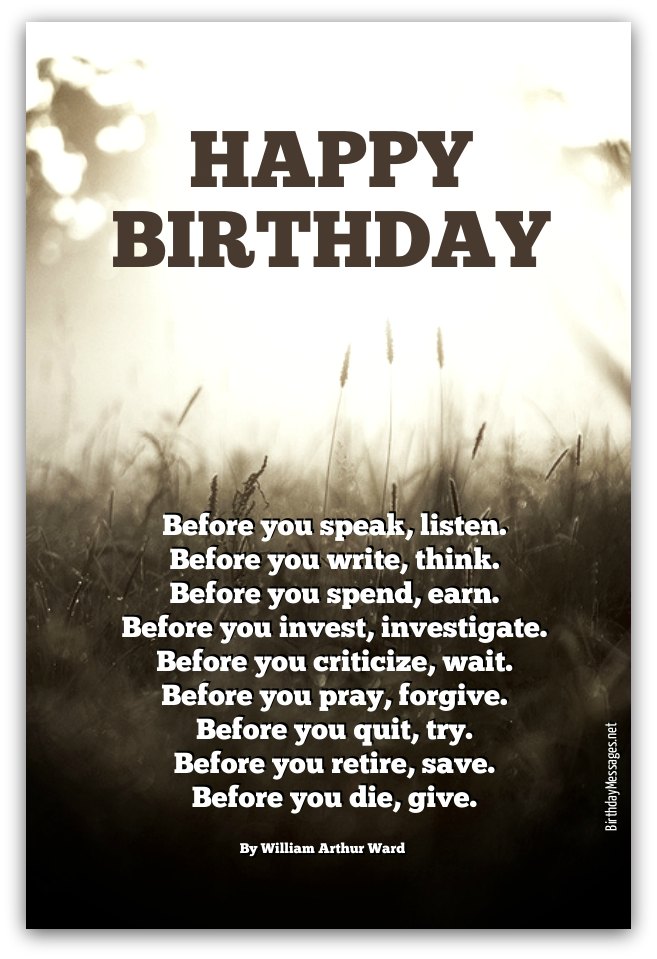 Inspirational Birthday Poems Page 2