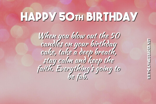 50th Birthday Wishes Quotes Happy 50th Birthday Messages