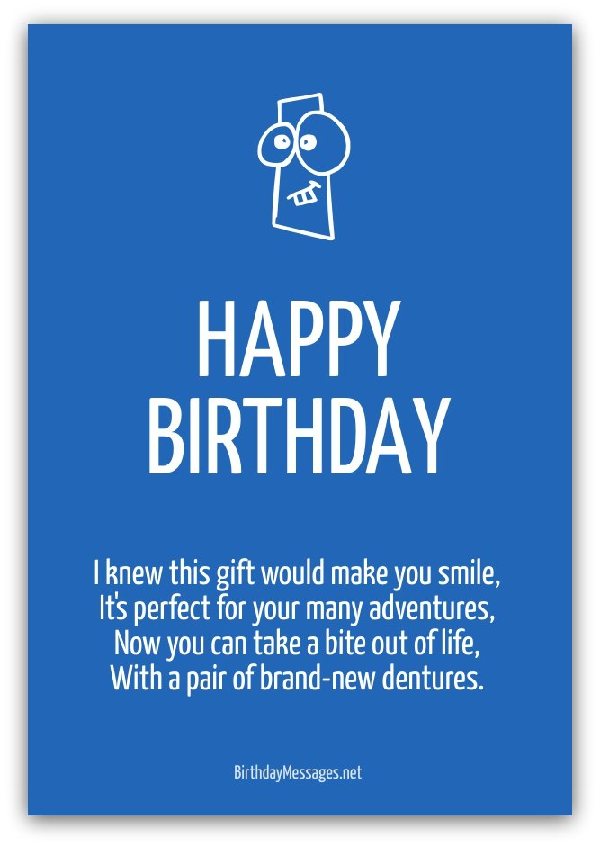Funny Birthday Poems - Funny Birthday Messages